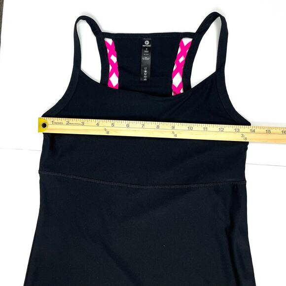 Reflex Womens Tank Razorback Black Pink Accent Size M Athleisure Fitness - Picture 7 of 9
